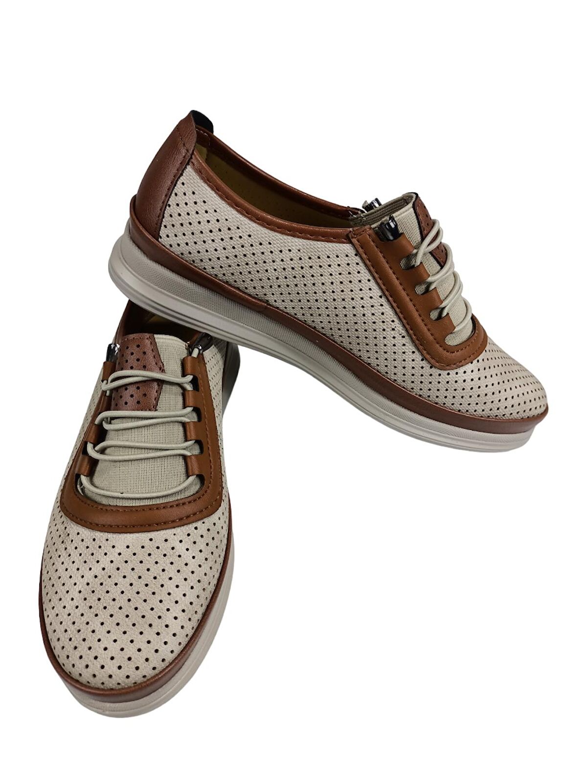 SİA ÇANTA ESMA COMFORTLİNE ORTAPEDİK KAYDIRMAZ TABAN NEFES ALAN AYAKLAR LASTİK BAĞCIKLI KADIN AYAKKABI