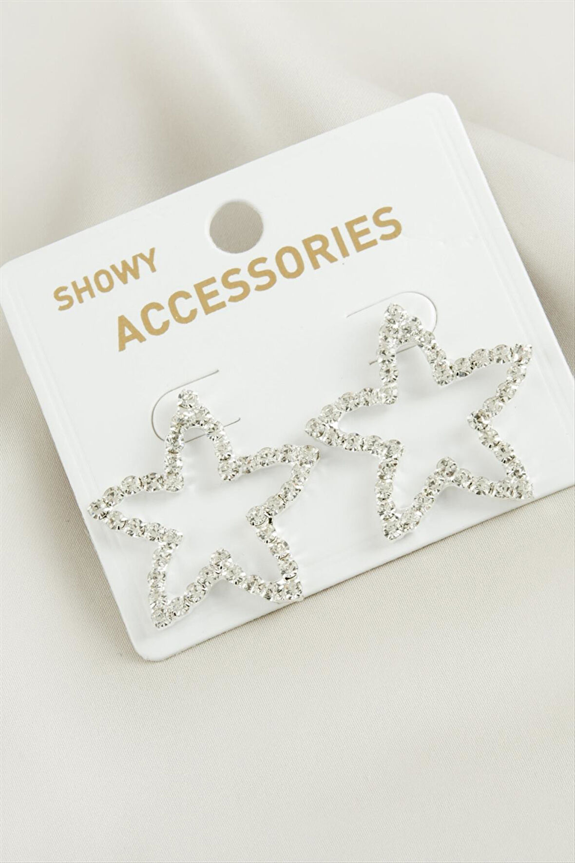 Yıldız Suyolu Taşlı Küpe