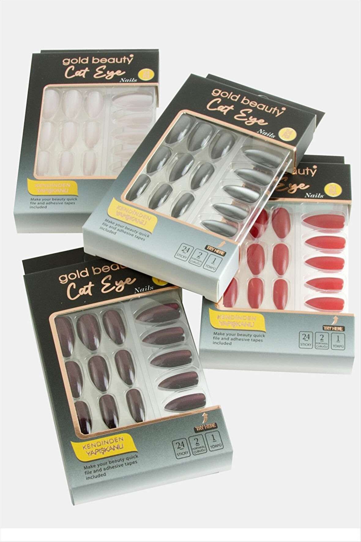 Gold 24'lü Kedi Gözü Takma Tırnak