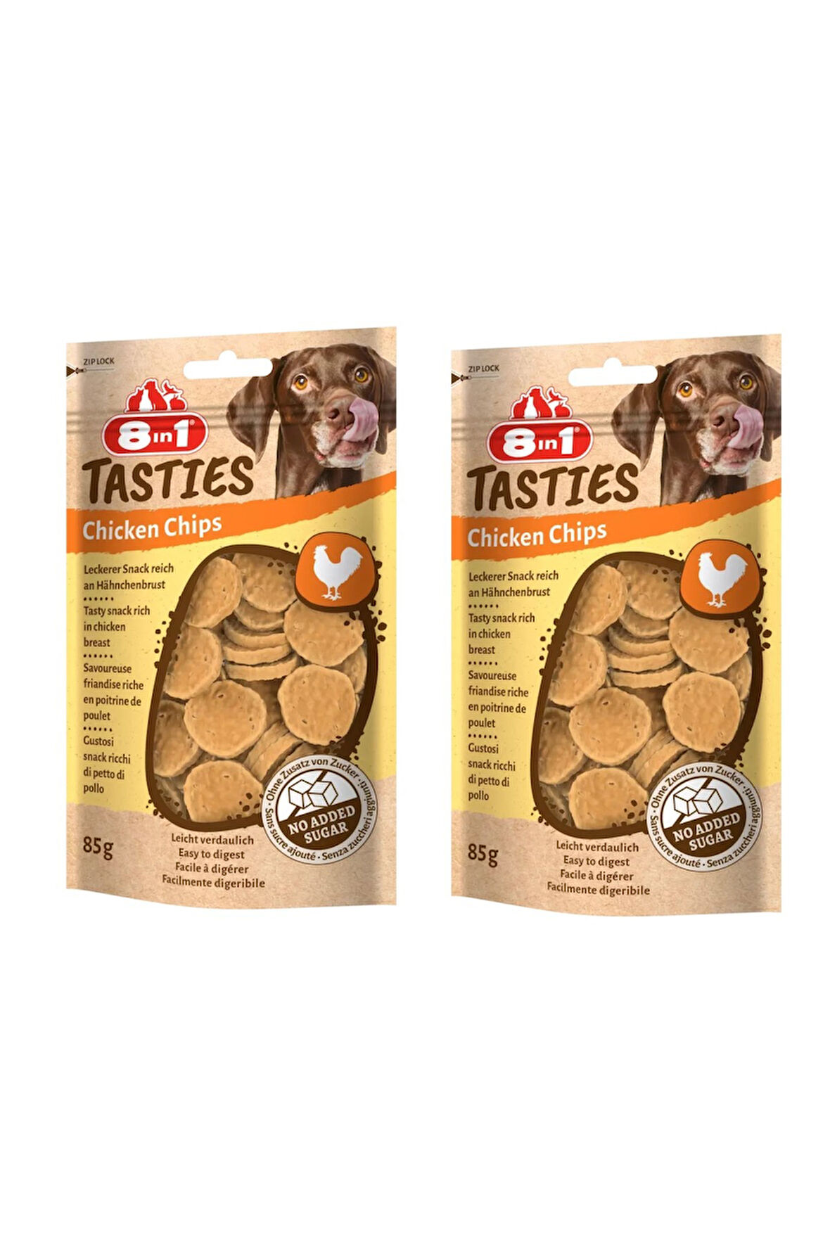 8in1 Tasties Chicken Chips  Tavuklu Köpek Ödülü 85 Gr. X 2 Adet