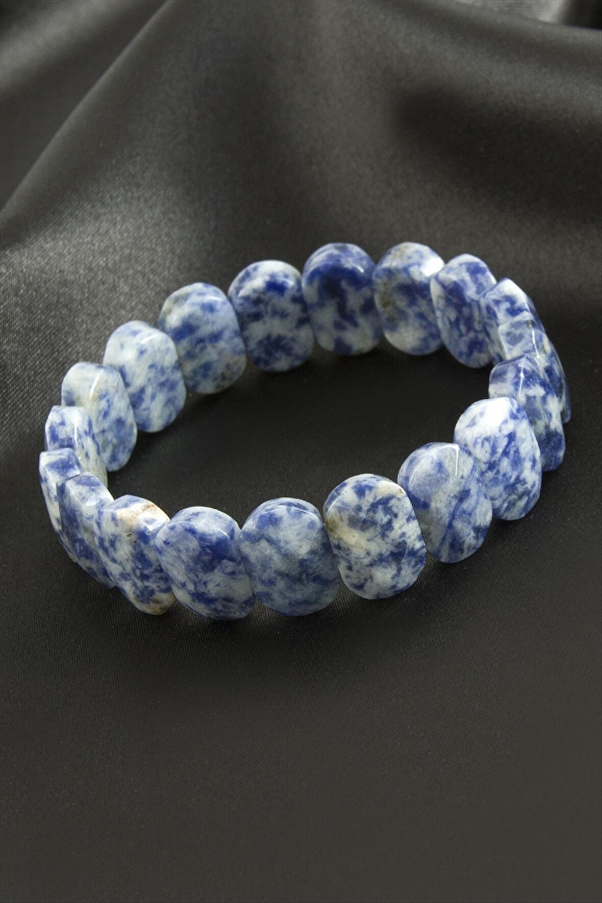 Oval Kesim Sodalit Doğaltaşlı Bileklik