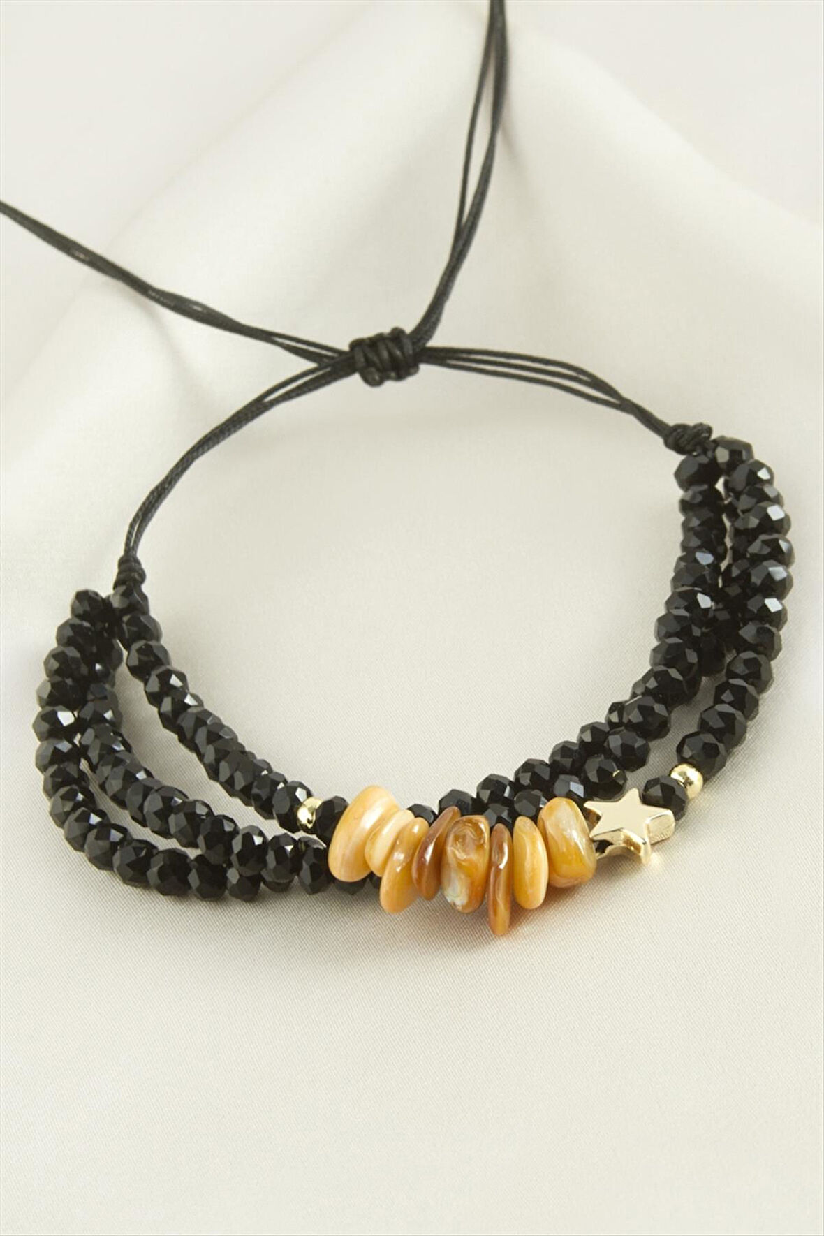 3'lü Kırık Doğaltaş Kristal Zincirli Bileklik