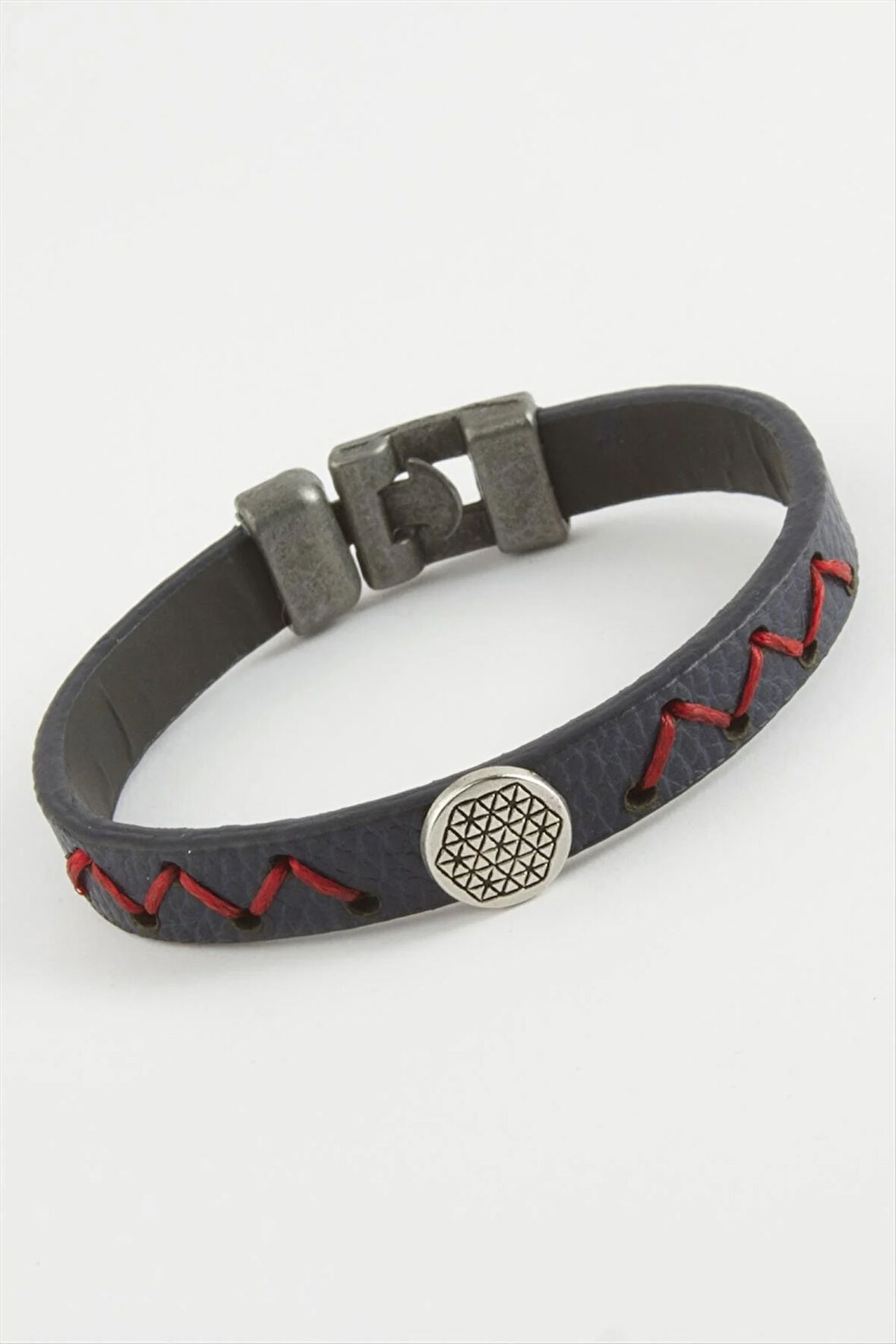 Zemin Desenli Kaliteli Suni Deri Bileklik