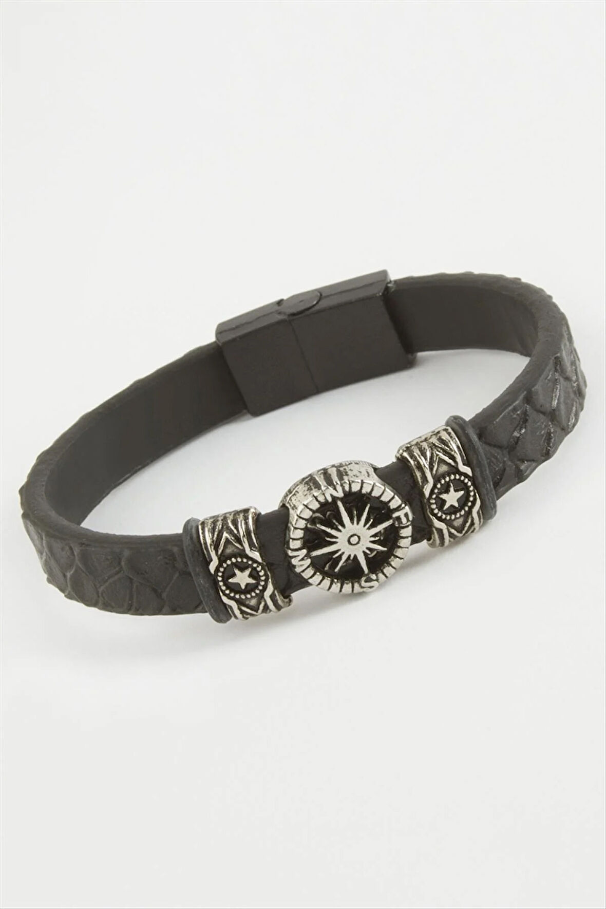 Yıldız Kaliteli Mıknatıslı Suni Deri Bileklik