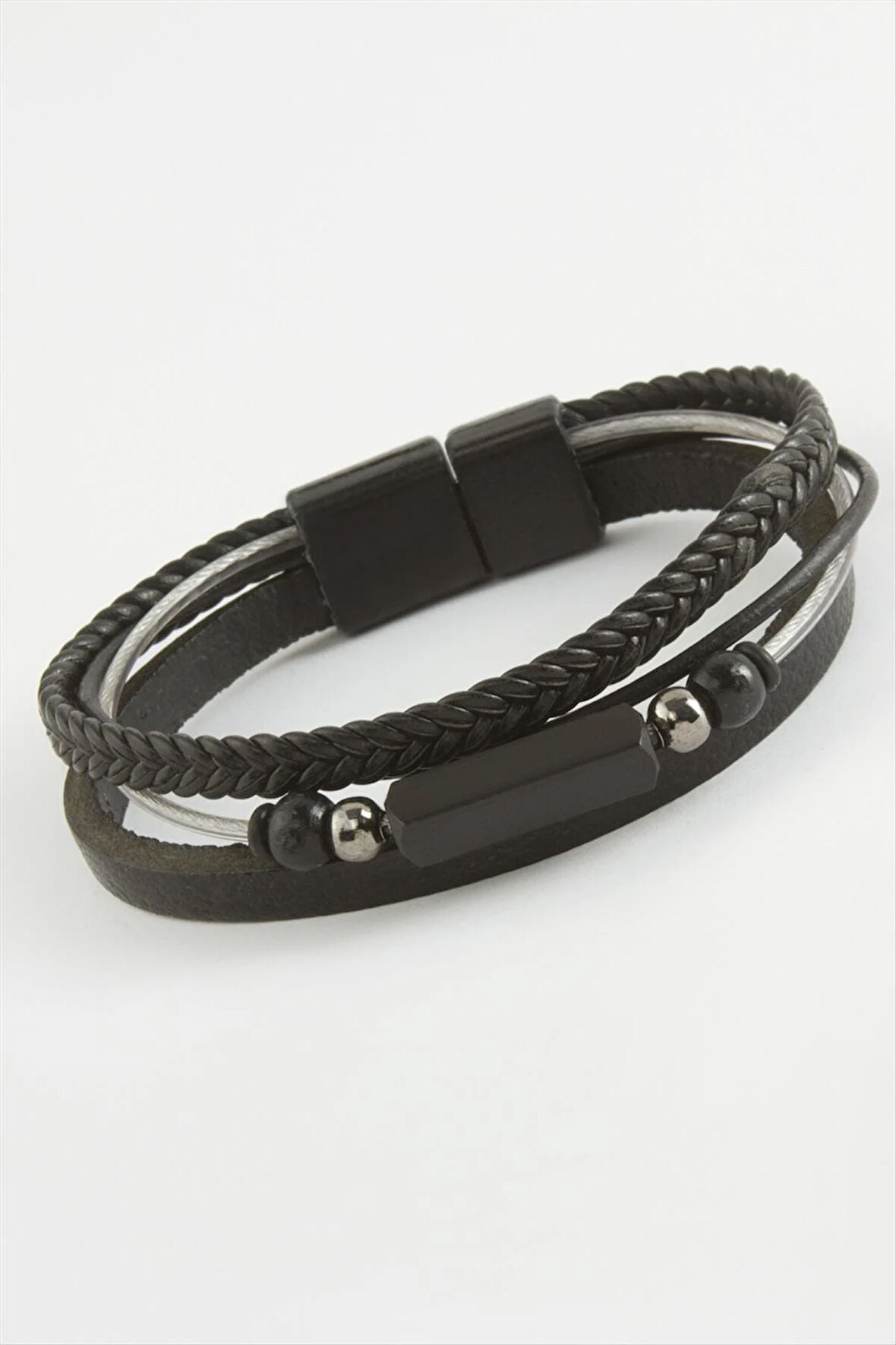 Mıknatıslı Orjinal Deri Bileklik