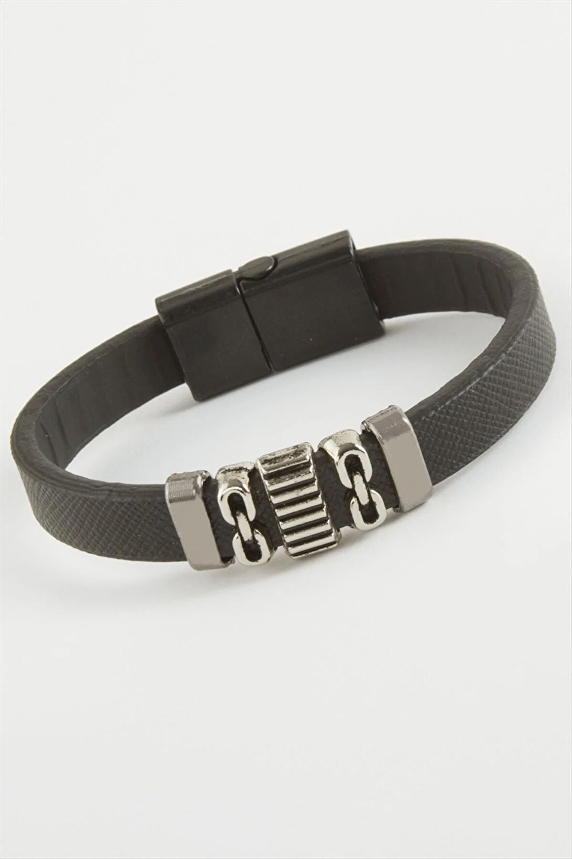 Kuru Kafa Kaliteli Mıknatıslı Suni Deri Bileklik