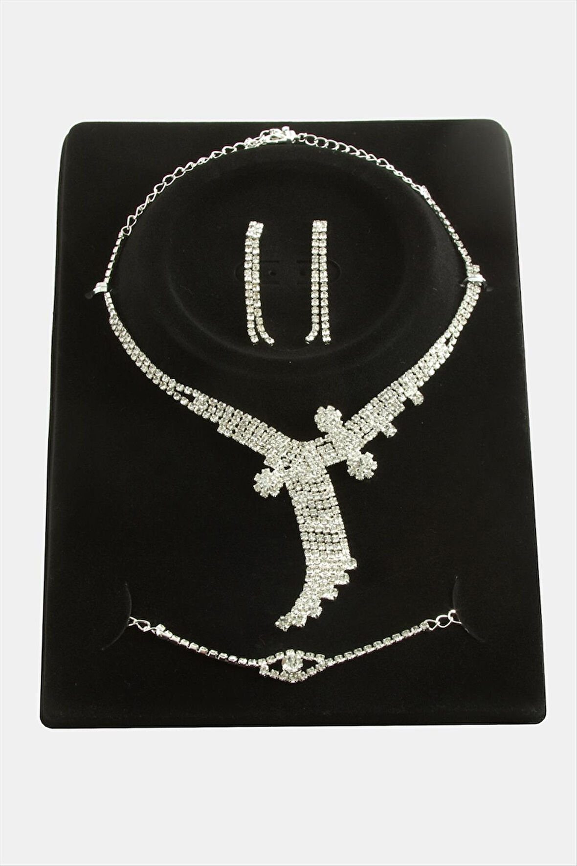 Taşlı Lüks Set Kolye