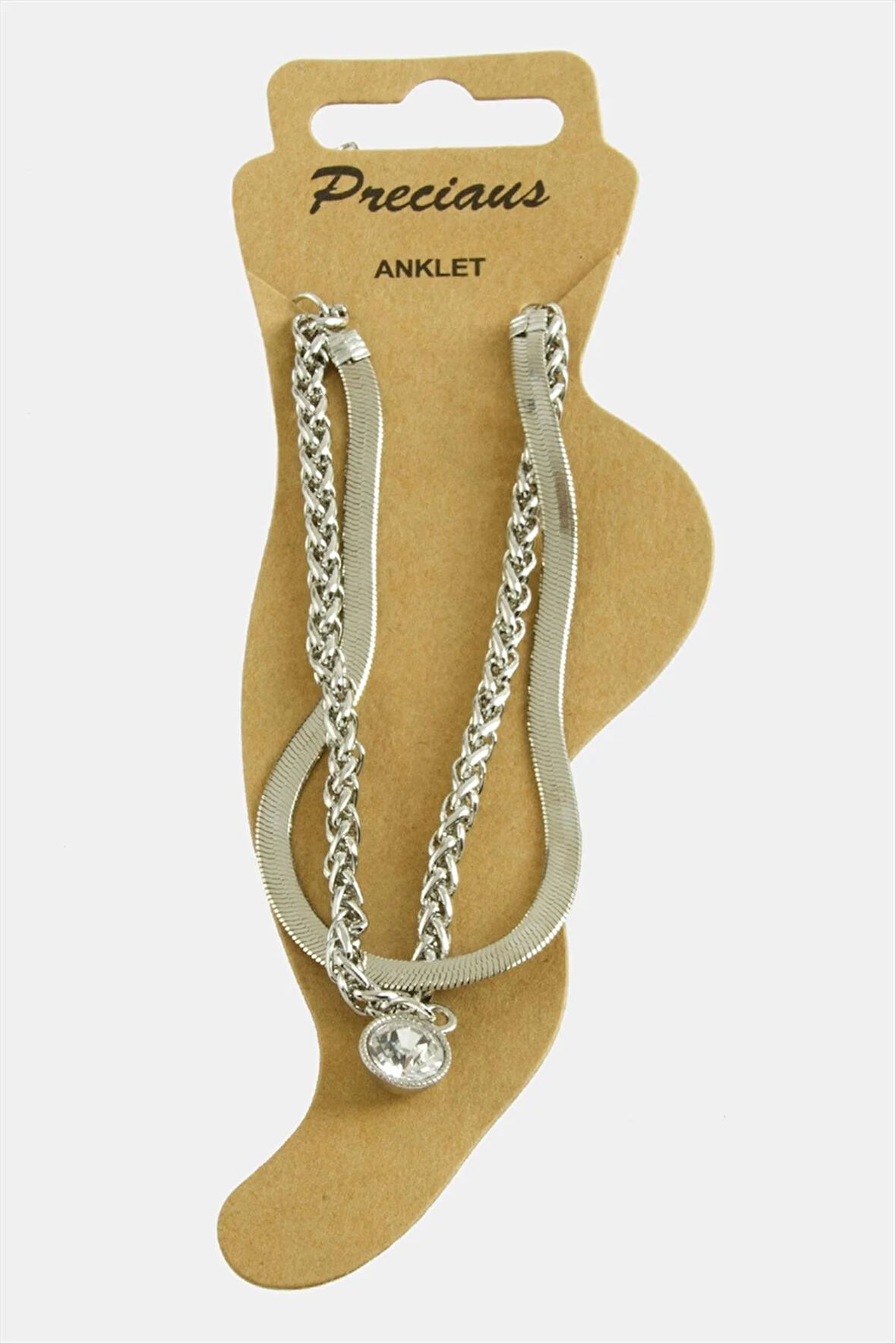 Kedi Zirkon Taşlı Lüks Halhal