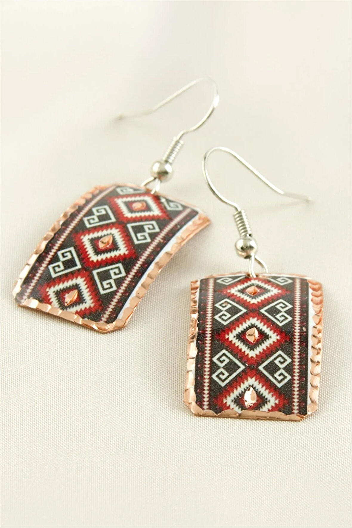 Dikdörtgen Bakır Küpe