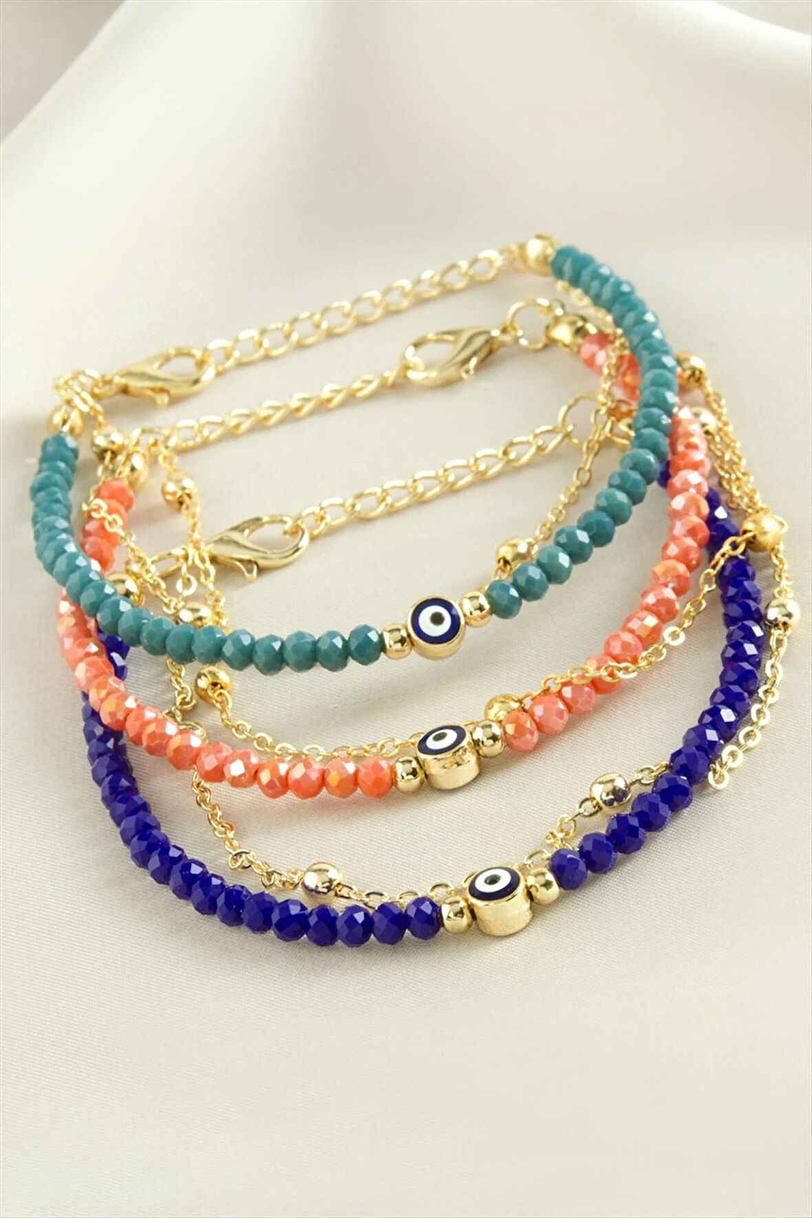 Nazar Zincir Kristal Bileklik