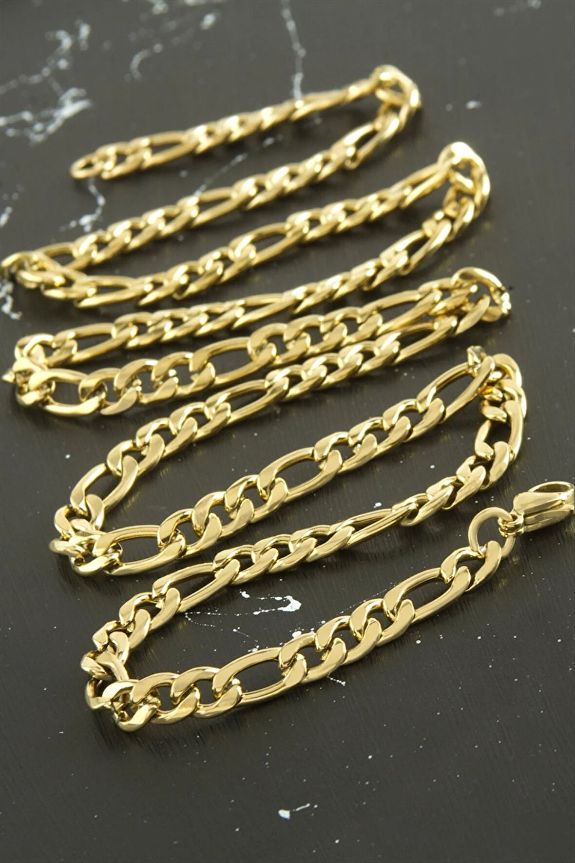 Oval Zincir Çelik Kolye 55 cm