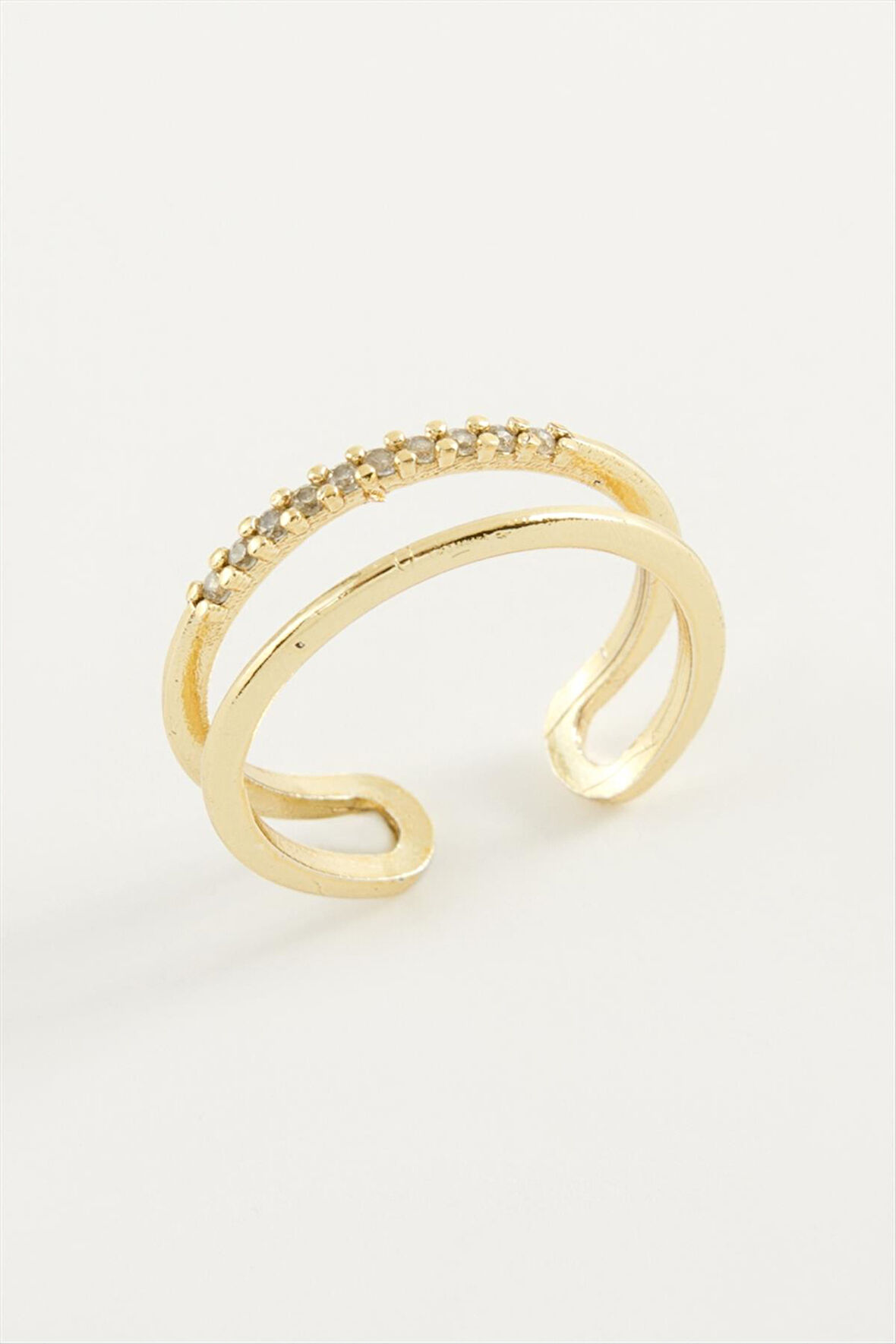 İkili Zirkon Taşlı Yüzük