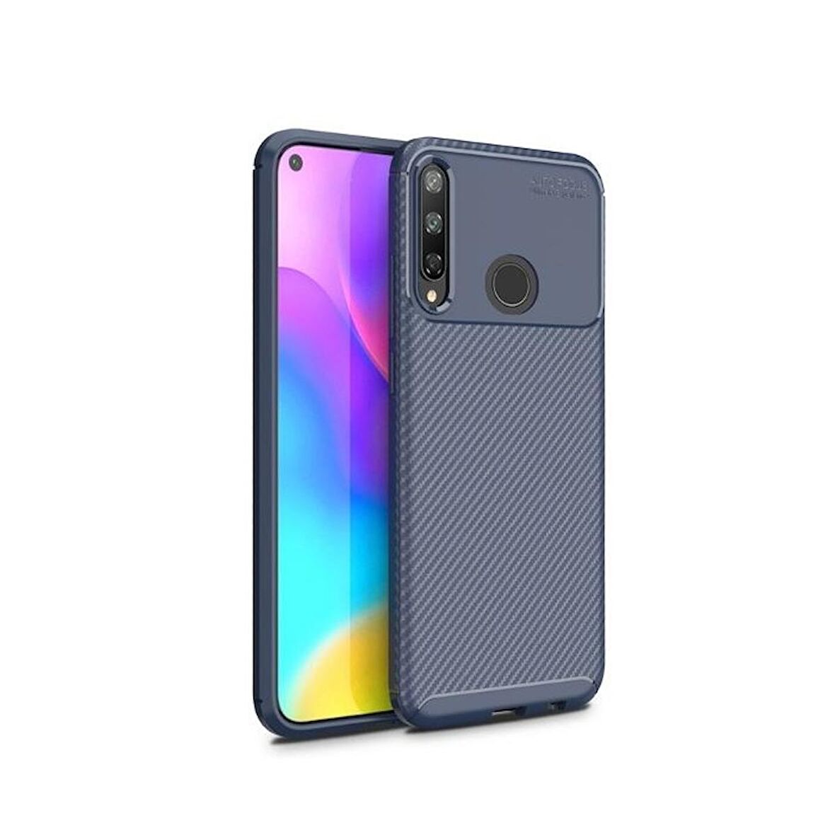 Smcase Huawei P40 Lite E Kılıf Negro Dizayn Silikon  Tam Kapatan Ekran Koruyucu