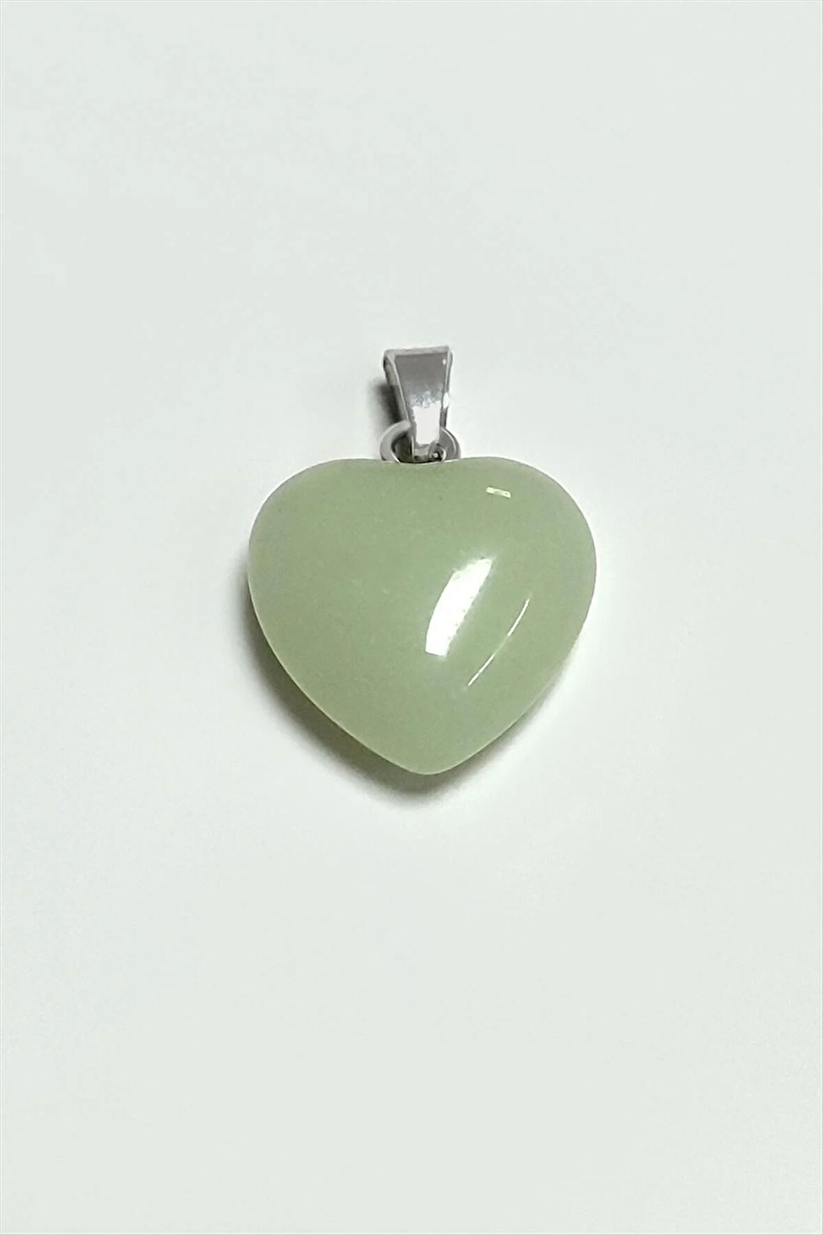 Yeşim Kalpli Doğaltaş Kolye Ucu Küçük 1,5 cm