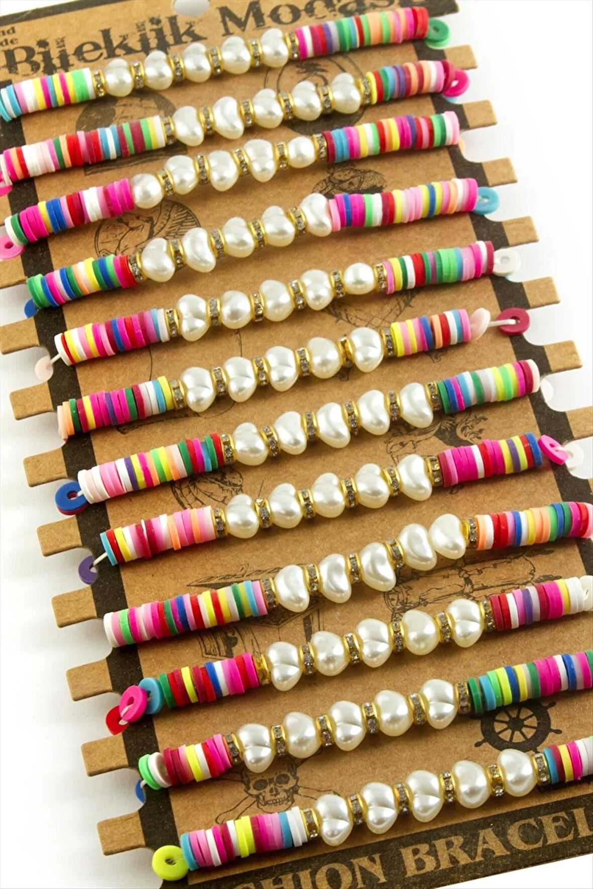 İnci Fimo Boncuk Bileklik