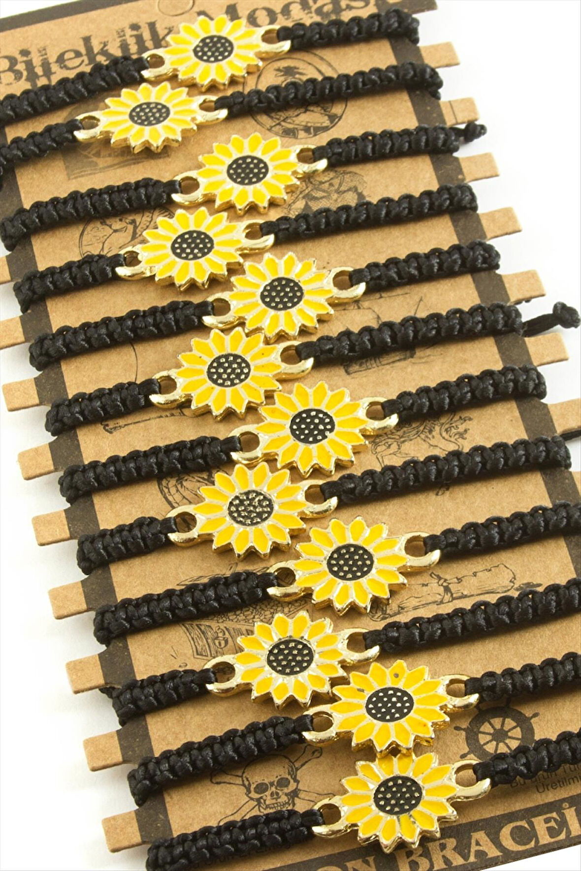 Papatya Makrome Örgülü Bileklik