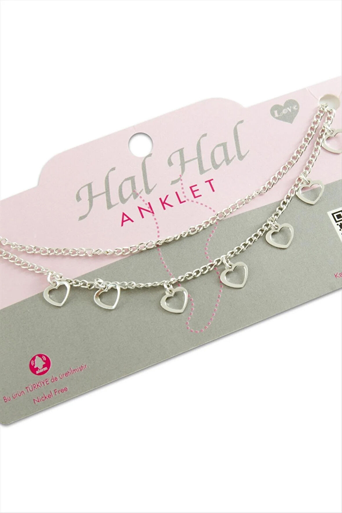 Kalp Çift Zincirli Halhal