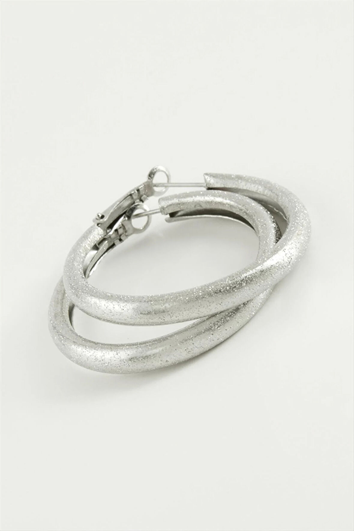 Simli Boru Halka Küpe 5,5 cm