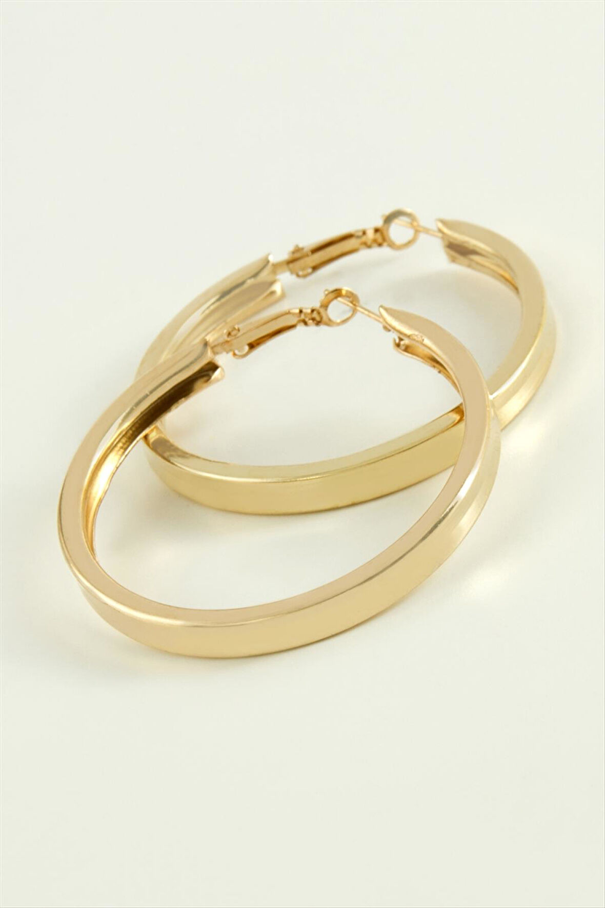 Kare Düz Halka Küpe 6 cm