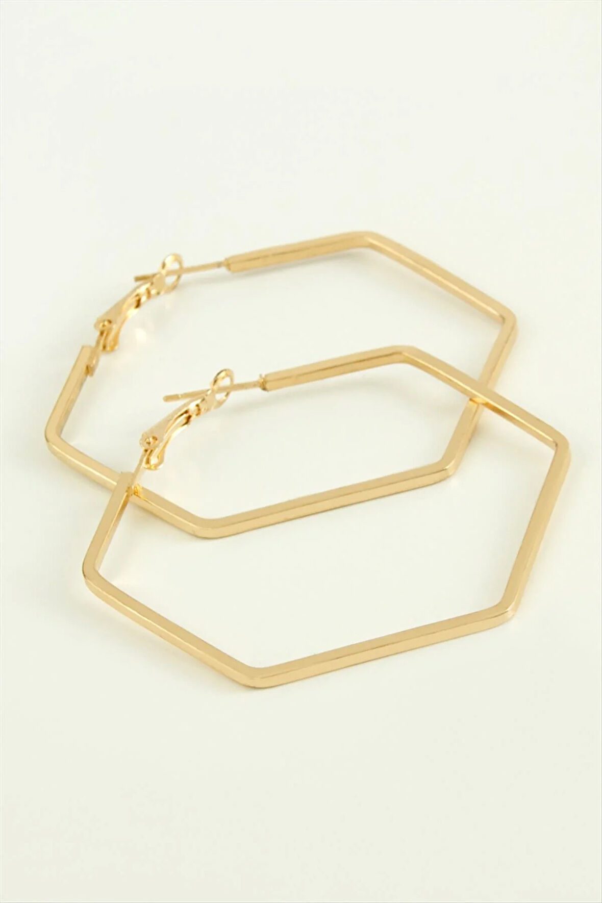 Beşgen Halka Küpe 4 cm