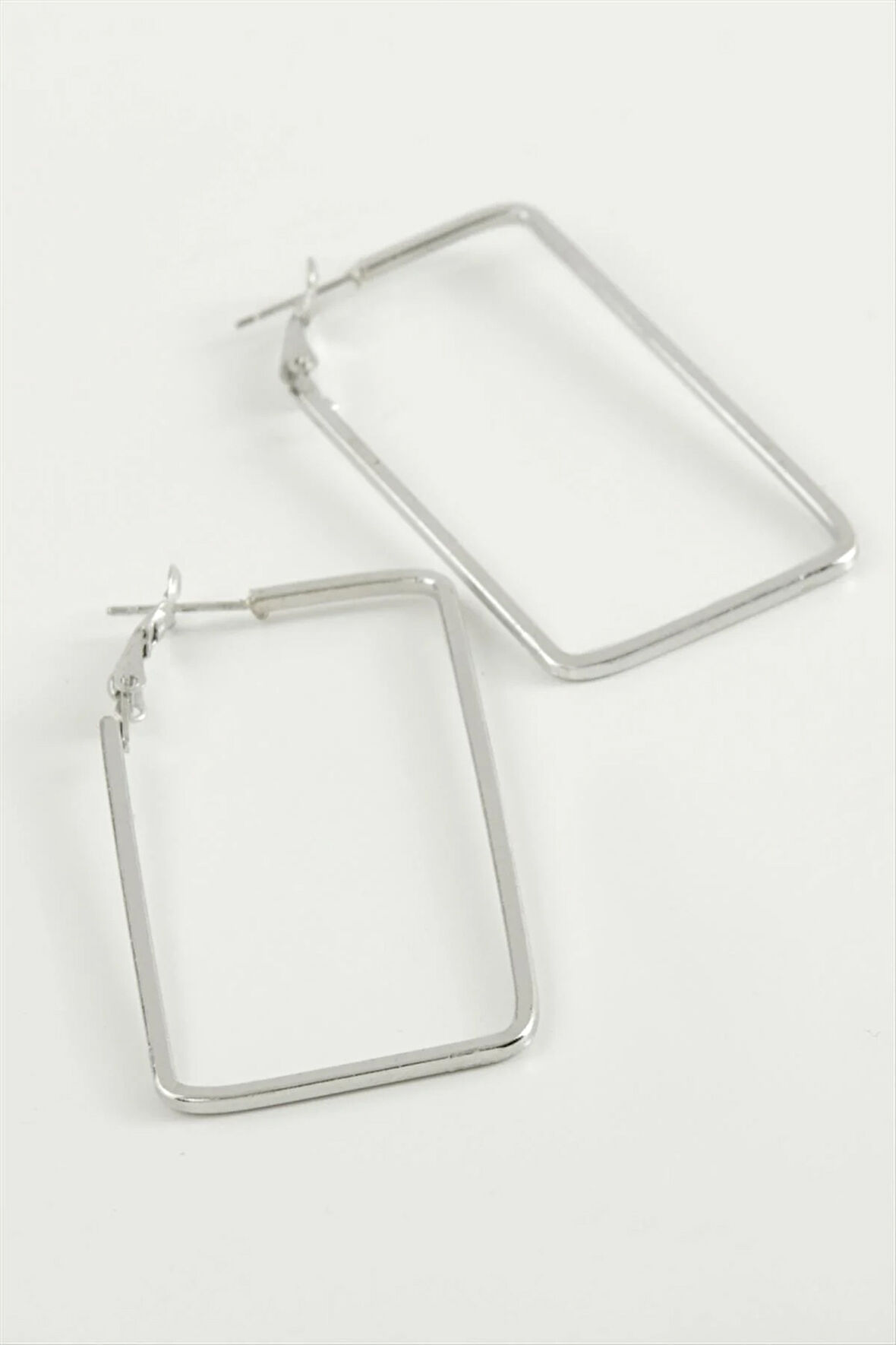 Dikdörtgen Halka Küpe 7 cm