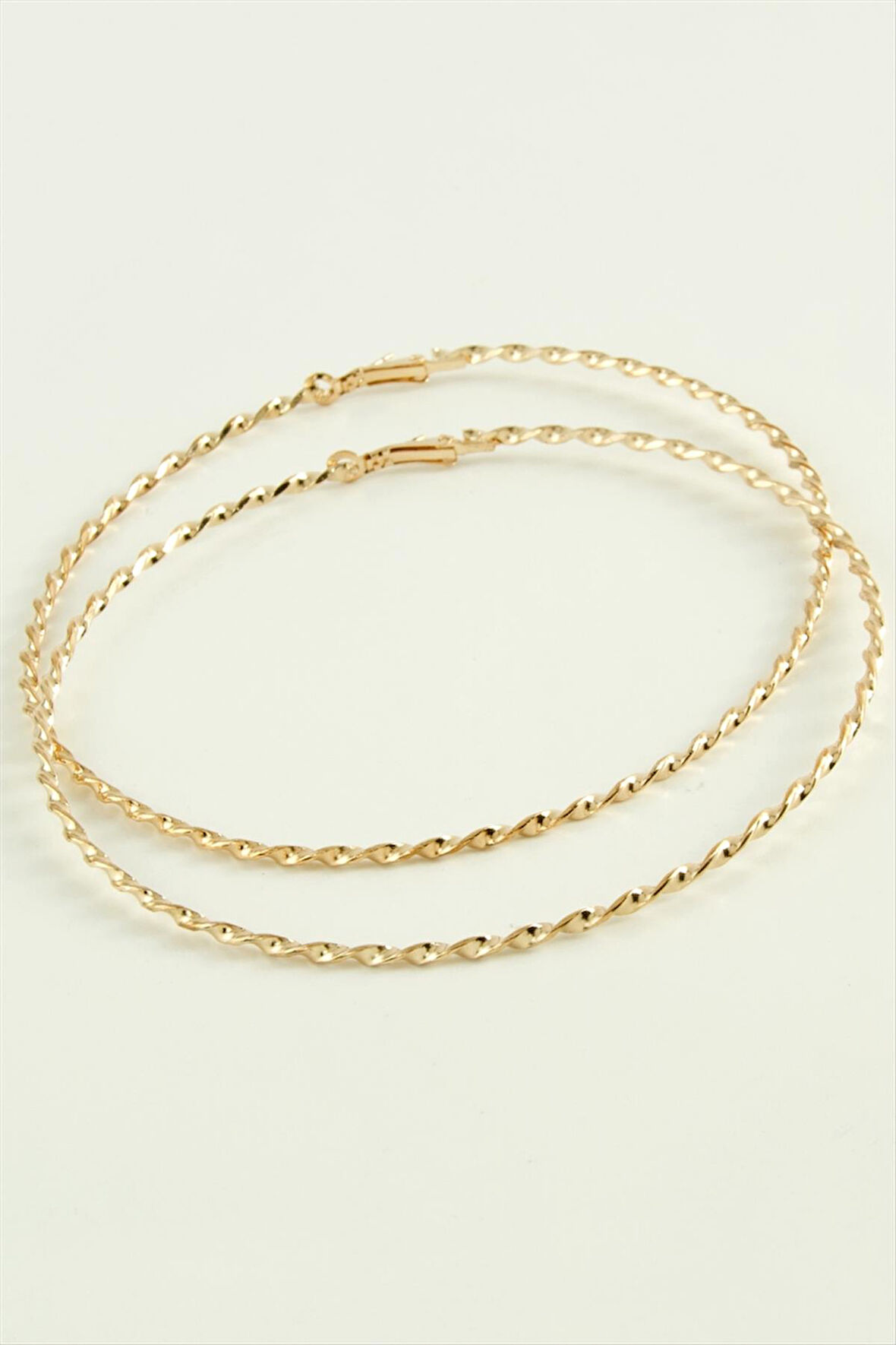 Burgulu Metal Halka Küpe 8-9-10 cm