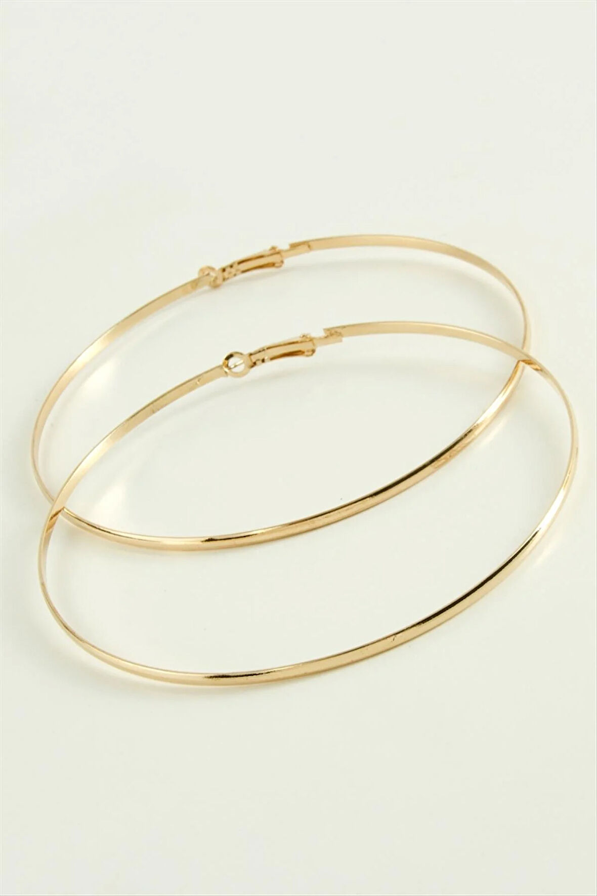 Düz Metal Halka Küpe 9-10 cm