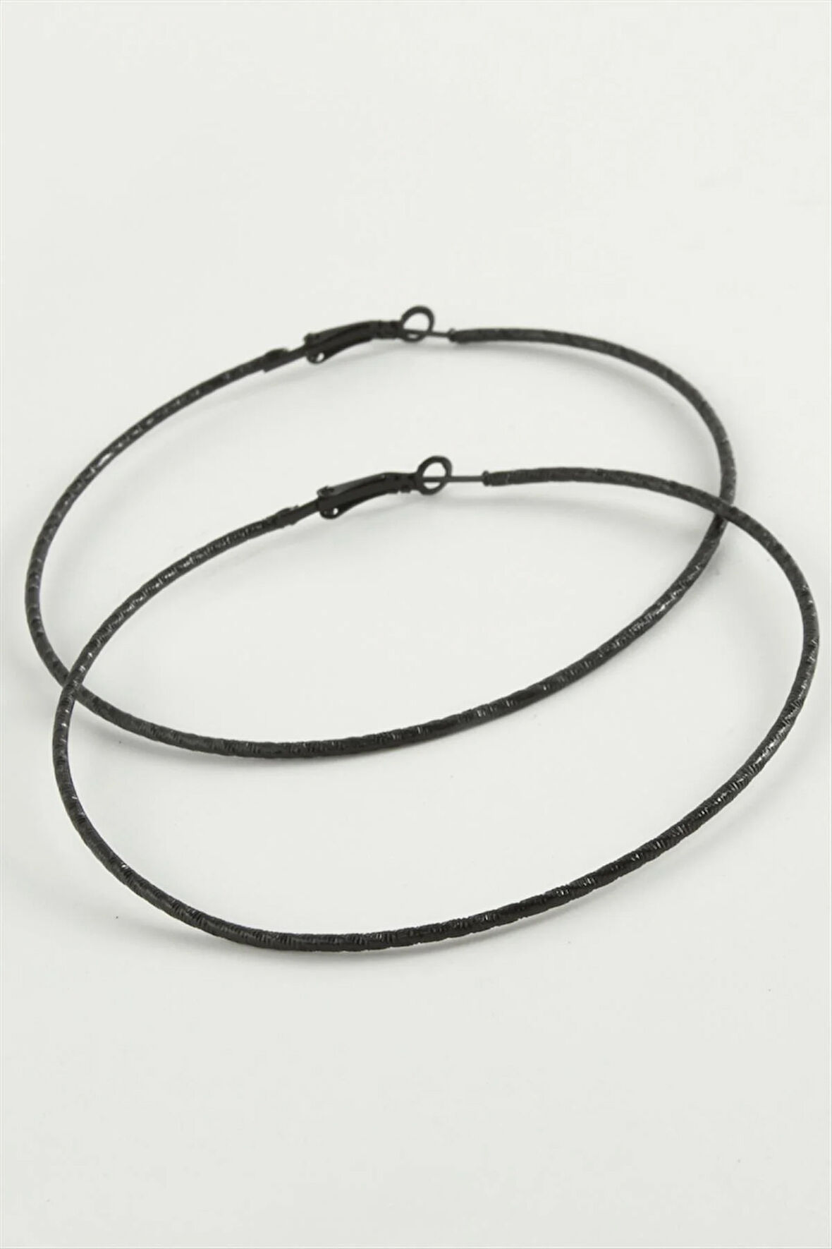 Çizgili Metal Halka Küpe 8-9-10 cm