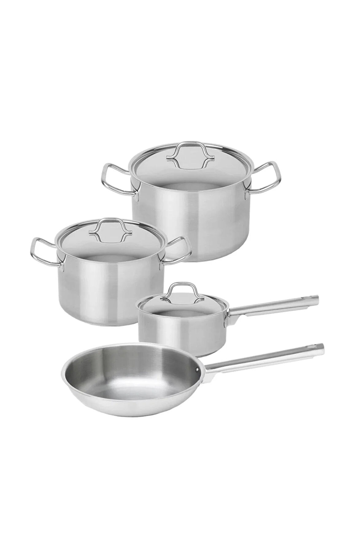 Teka Cookware Set 7 Parça Indüksiyonlu Ocaklarla Uyumlu Paslanmaz Çelik Tencere Seti