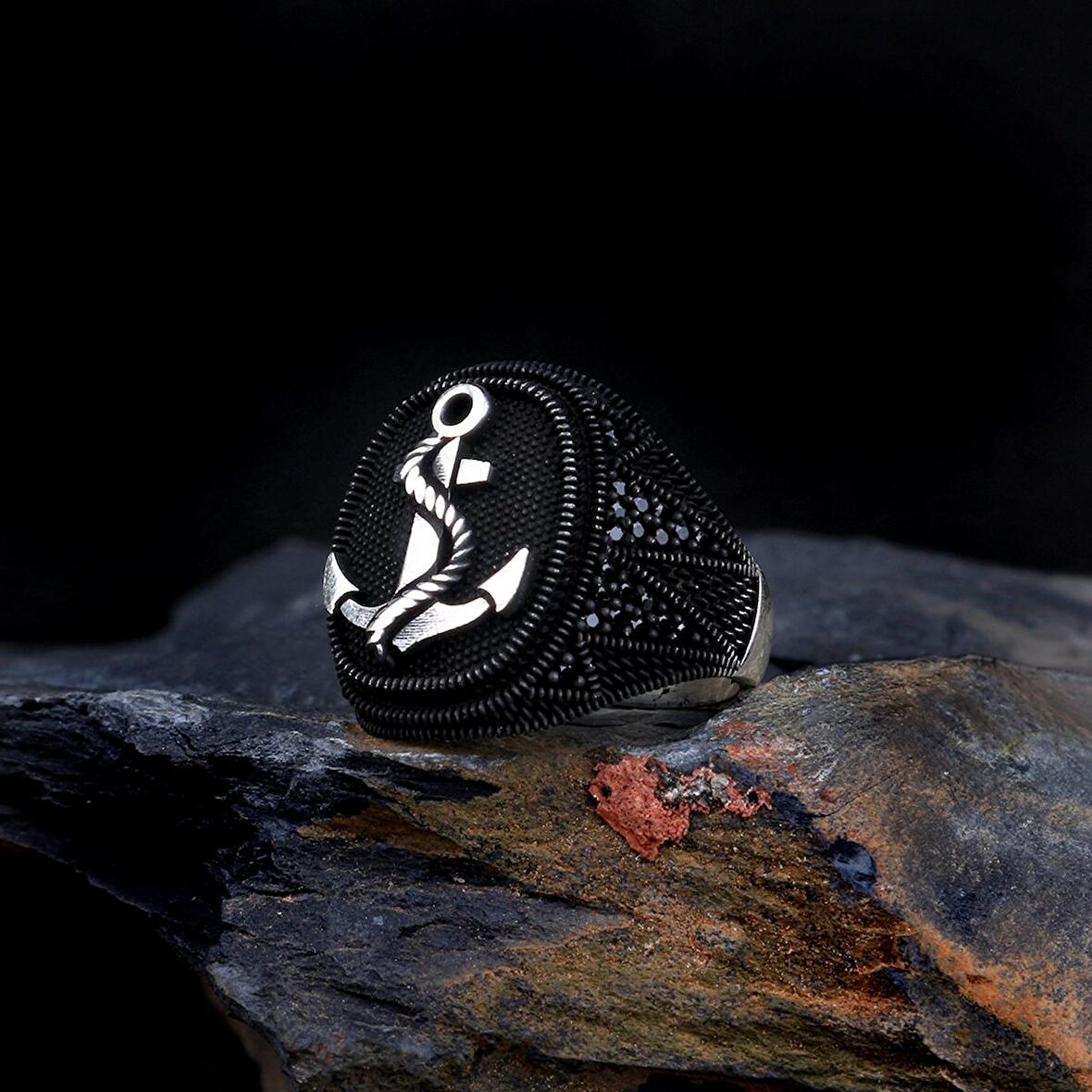 MİKRO TAŞLI DENİZ ÇAPASI MODEL 925 AYAR GÜMÜŞ YÜZÜK