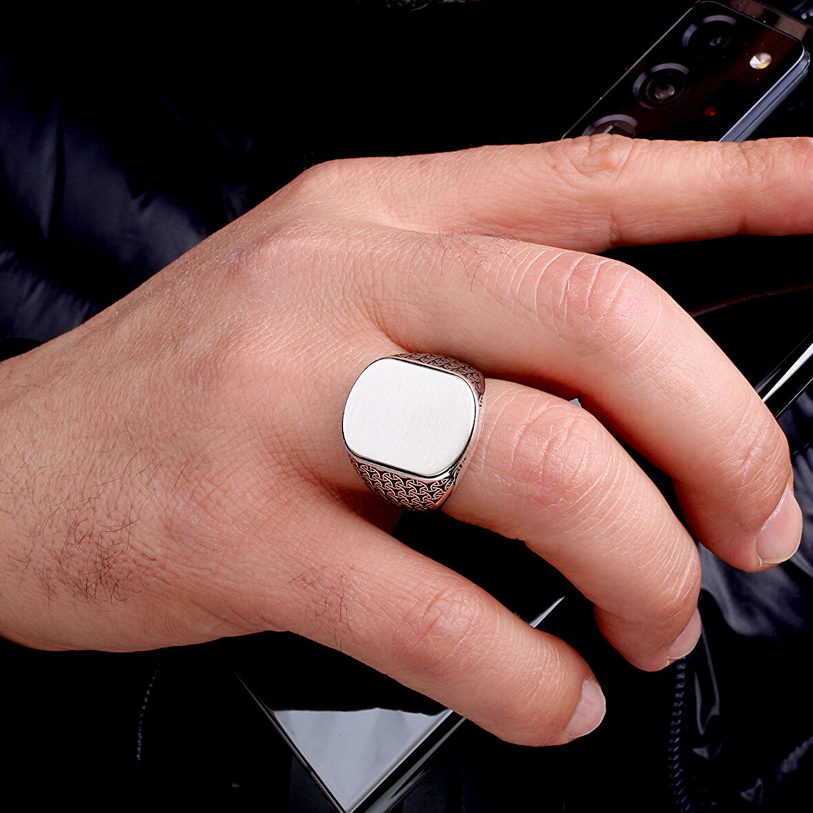 925 Ayar Gümüş Otantik Model Erkek Yüzük