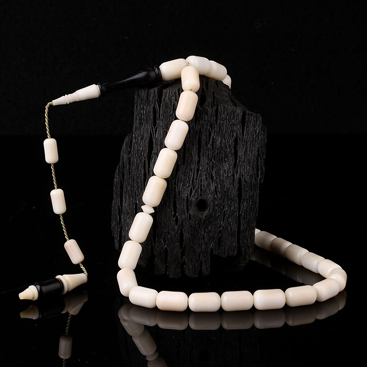 Sistemli Kapsül Kesim Abanoz Ağacına Narçıl Ağacı Tesbih