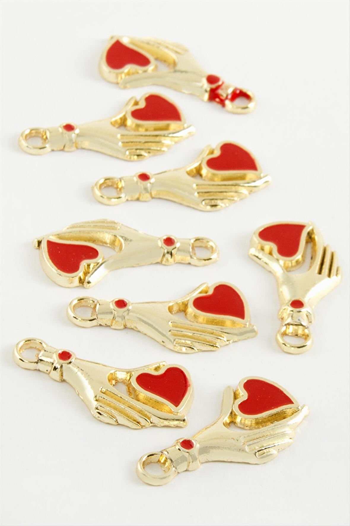 Kalp Tek Kulplu Mineli Bileklik ve Kolye Ucu Aparatı 1 Adet