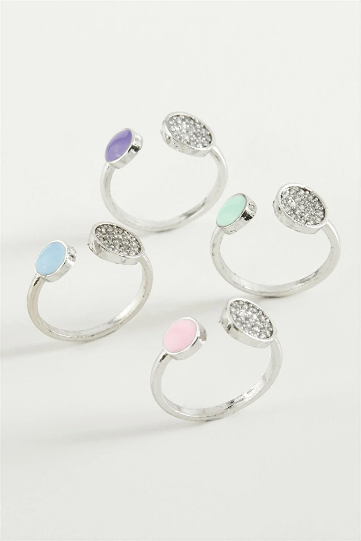 Yuvarlak Taşlı Mineli Eklem Yüzük