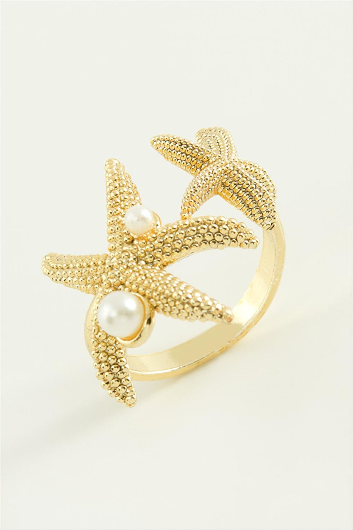 Deniz Yıldızı İnci Metal Yüzük