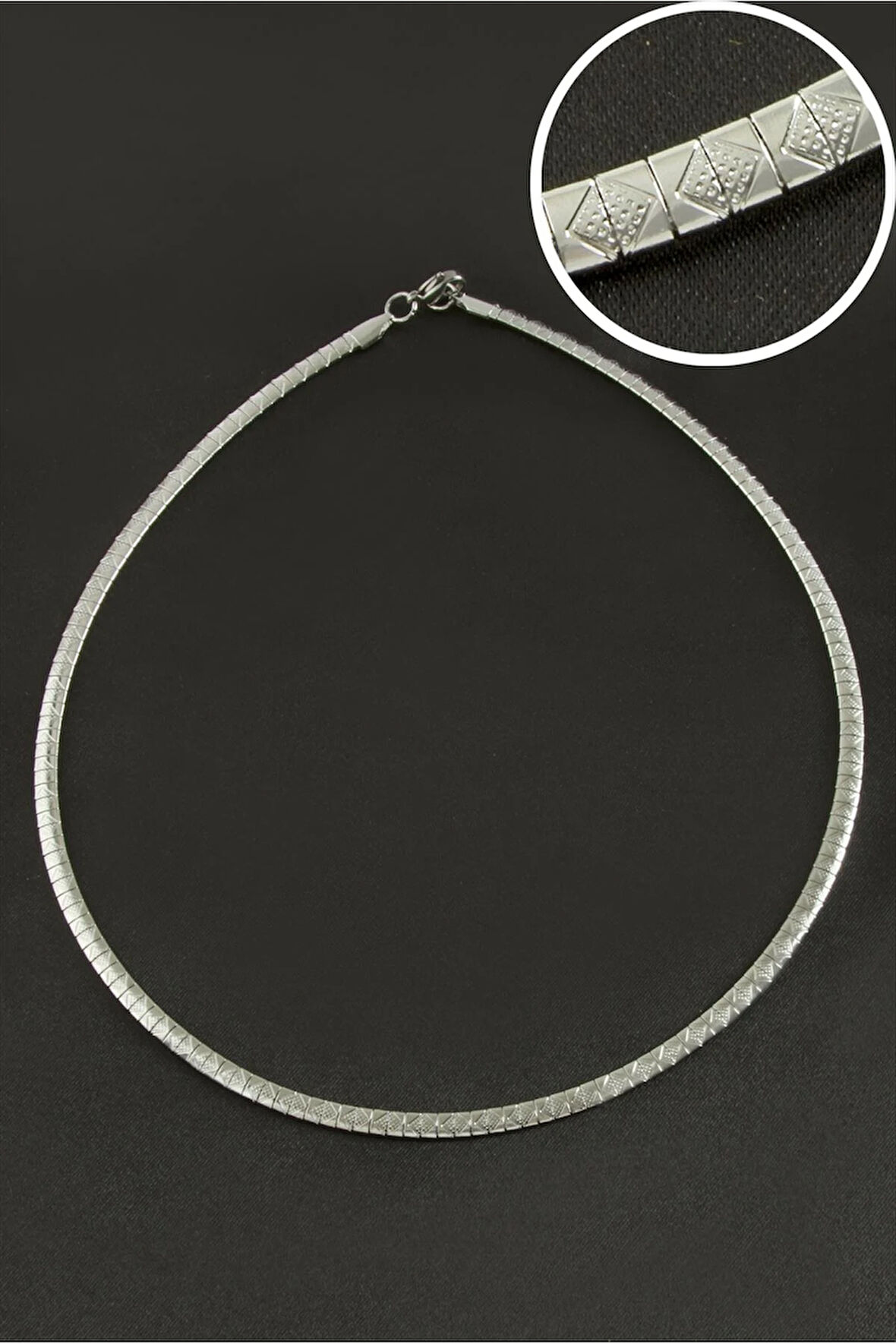 Kobra Zincir Çelik Kolye 45 cm