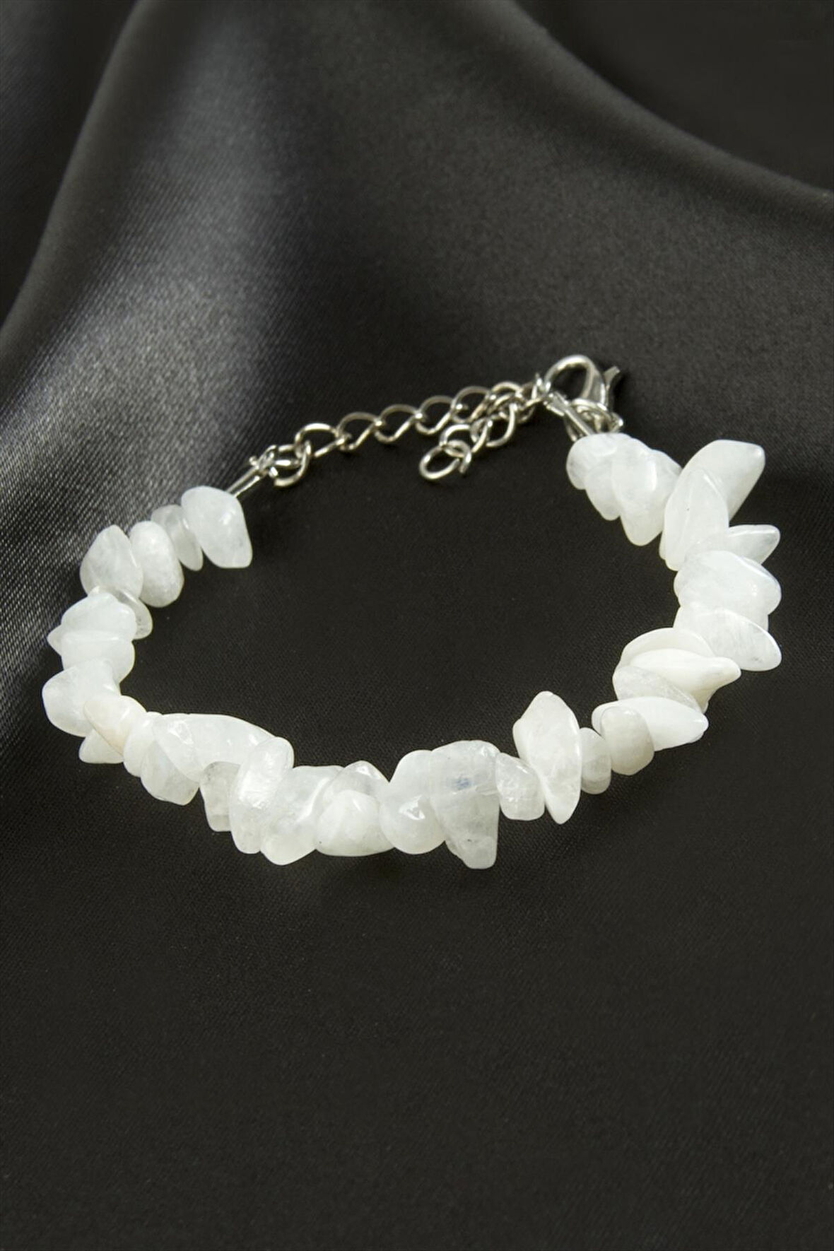 Kuvars Kırık Doğaltaşlı Bileklik