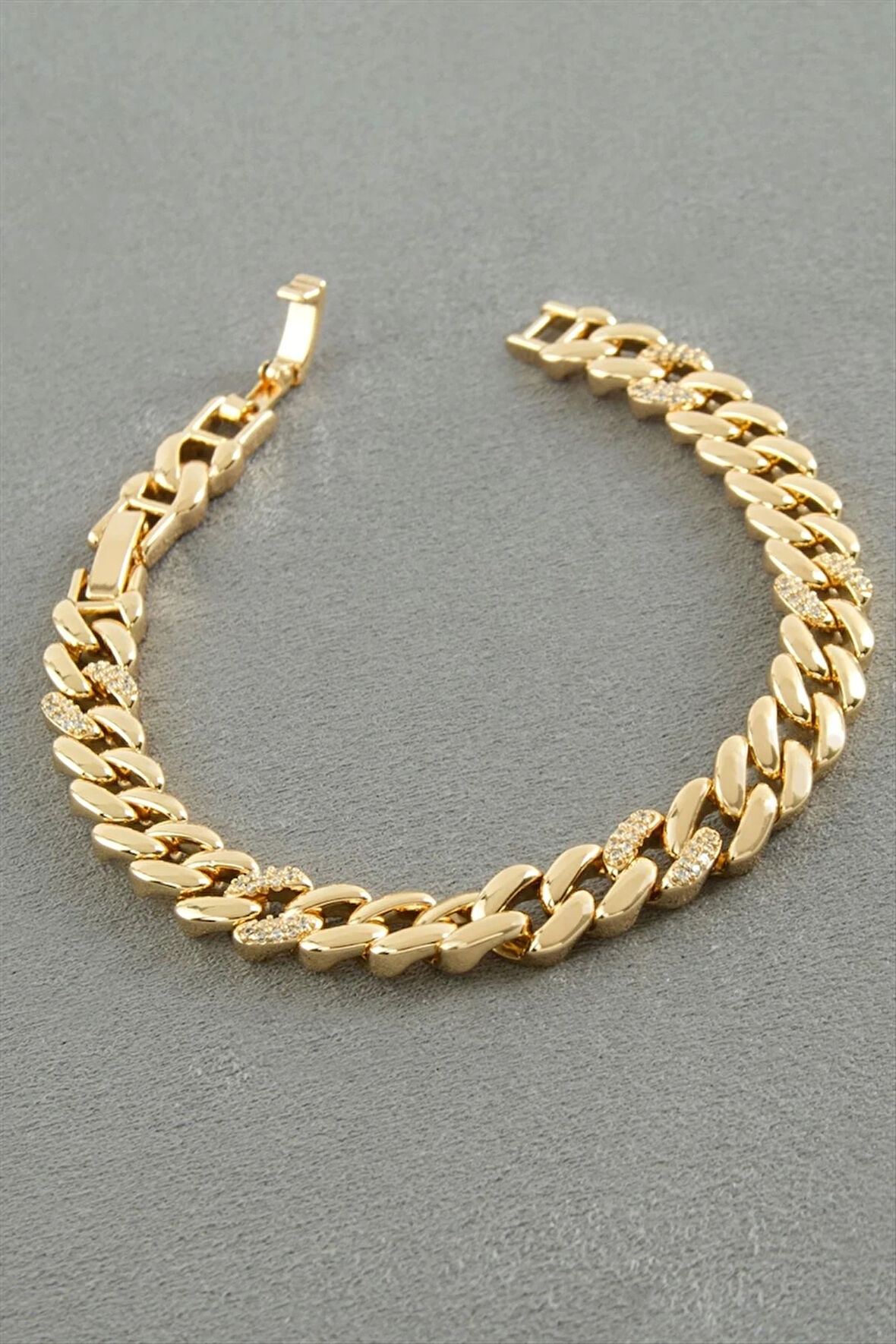 Xuping Oval Zincir Lüks Çelik Bileklik