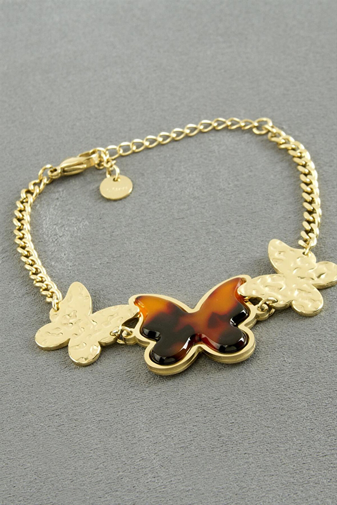 Kelebek Sedef Lüks Çelik Bileklik