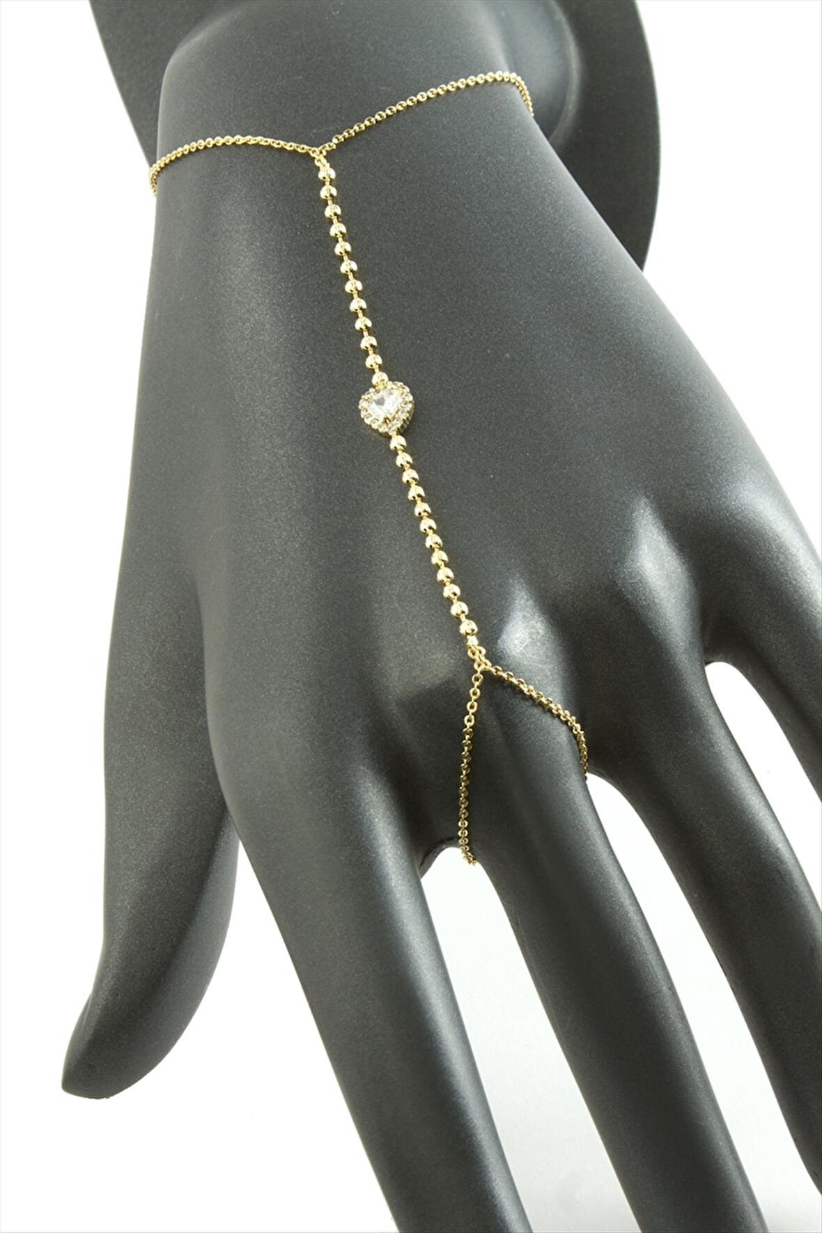 Kalp Zirkon Taşlı Lüks Çelik Şahmeran