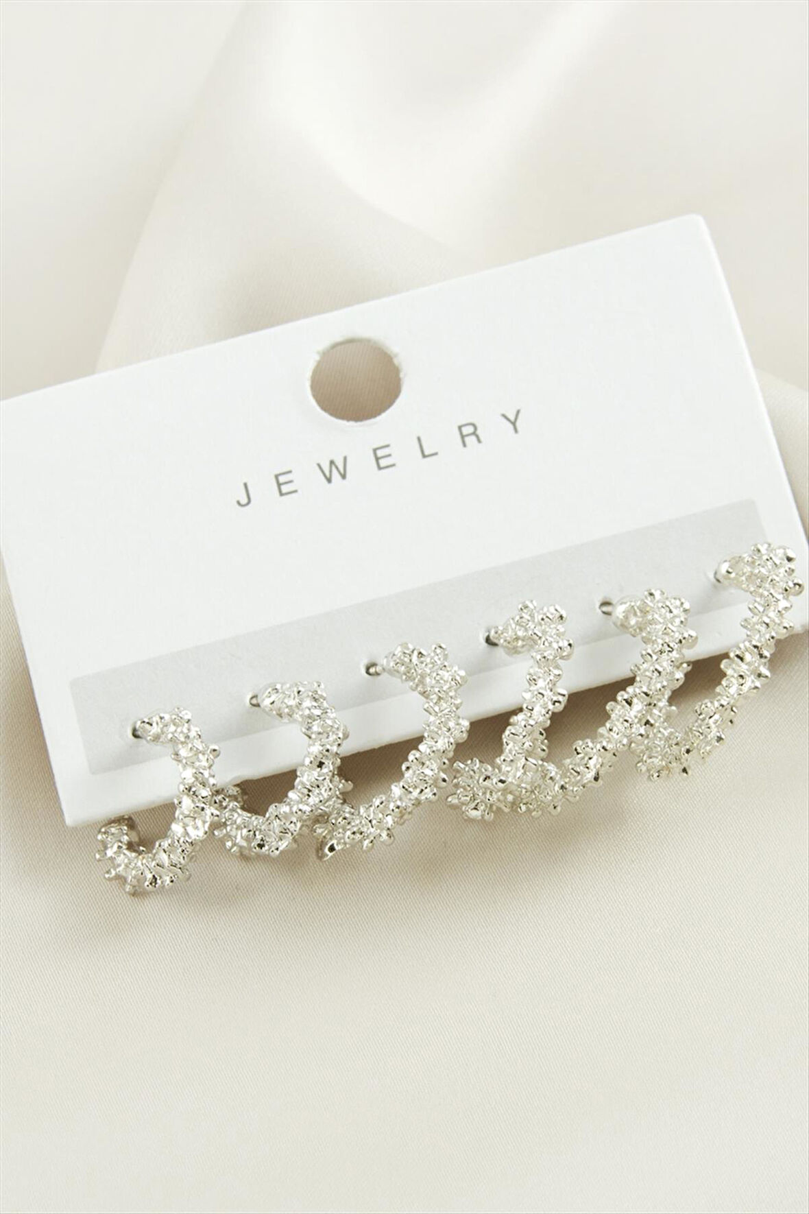 6 Adet Zikzak Metal Halka Küpe