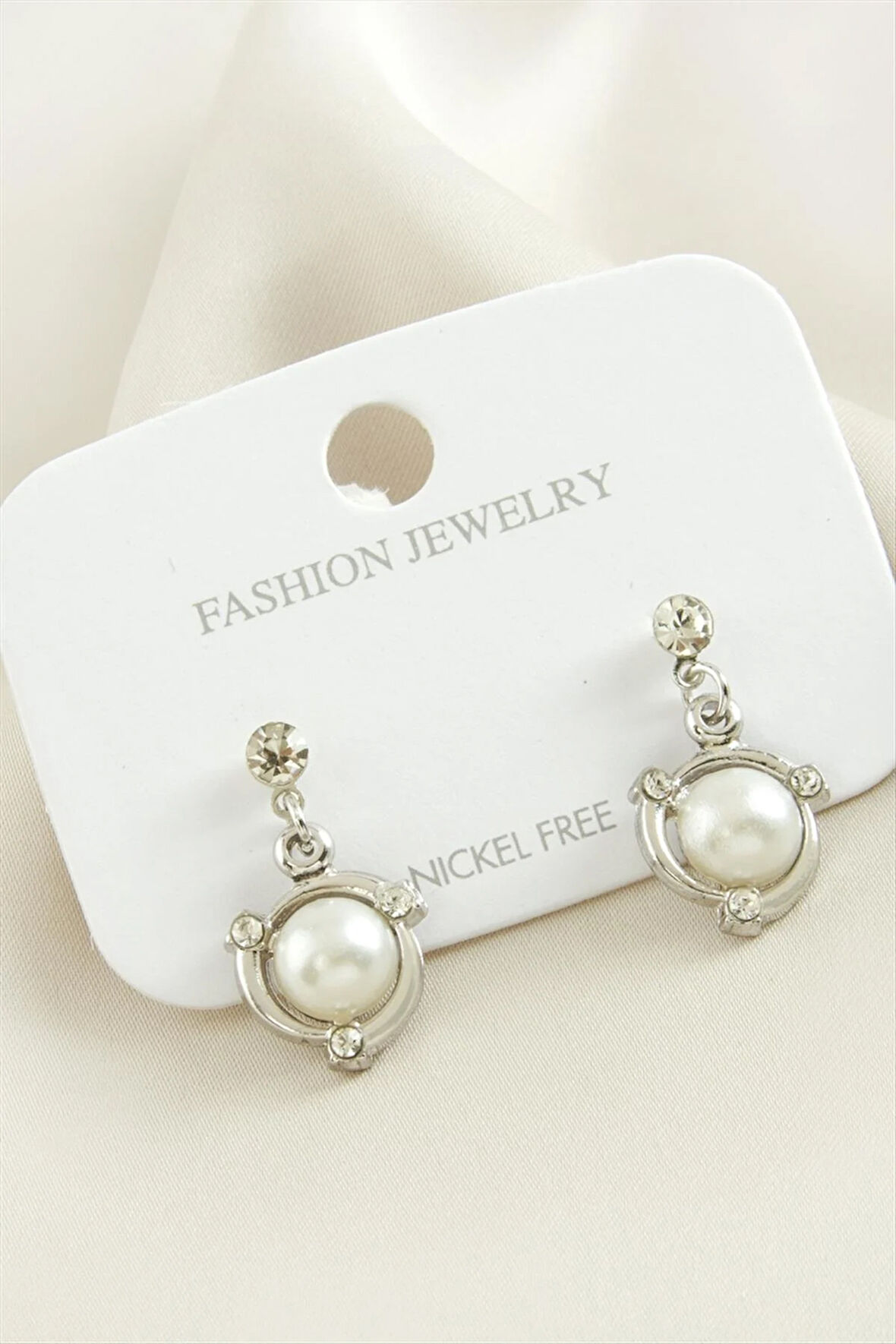 Halka Metal İnci Küpe