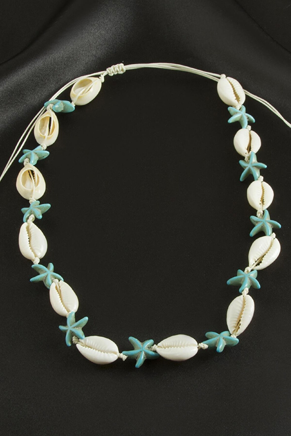 Deniz Yıldızı İstiridye Makrome Kolye