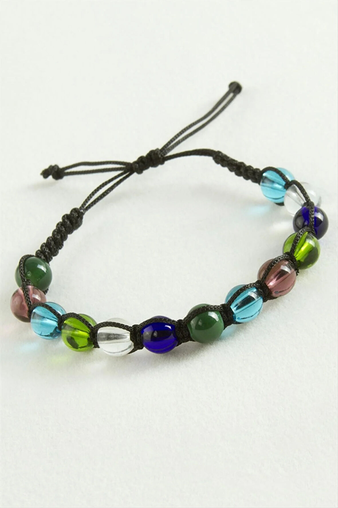 Cam Boncuk Makrome İp Bileklik