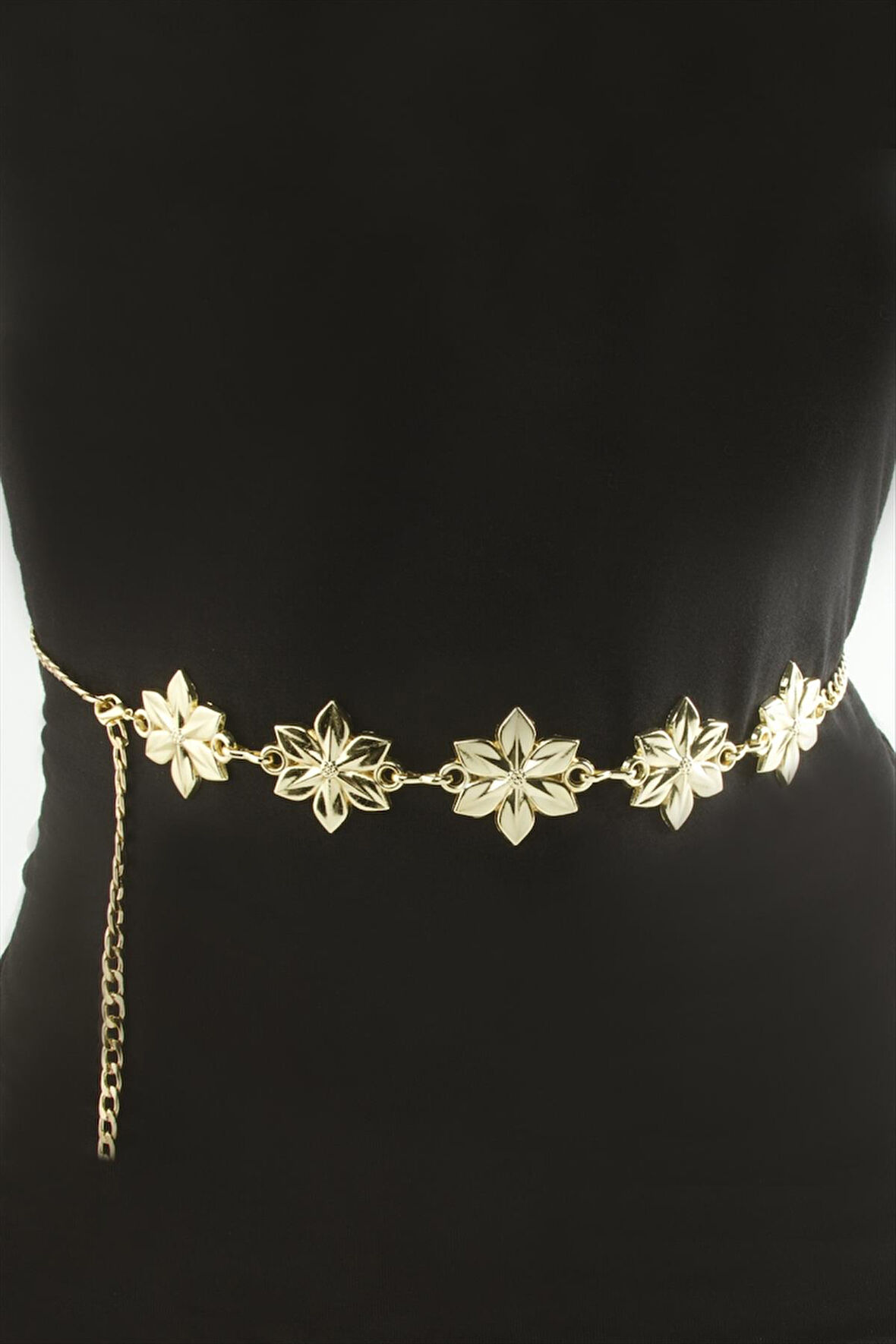Çiçek Metal Zincir Kemer