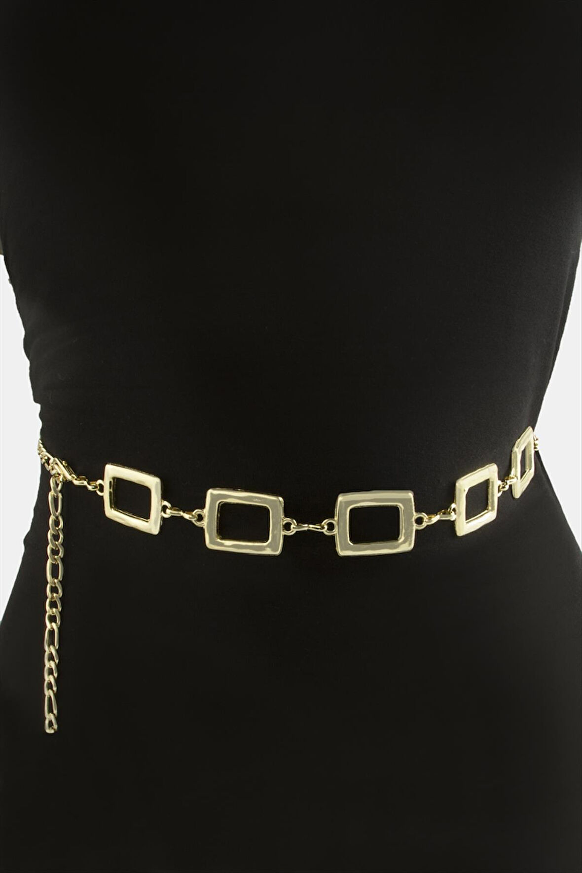 Dikdörtgen Metal Zincir Kemer