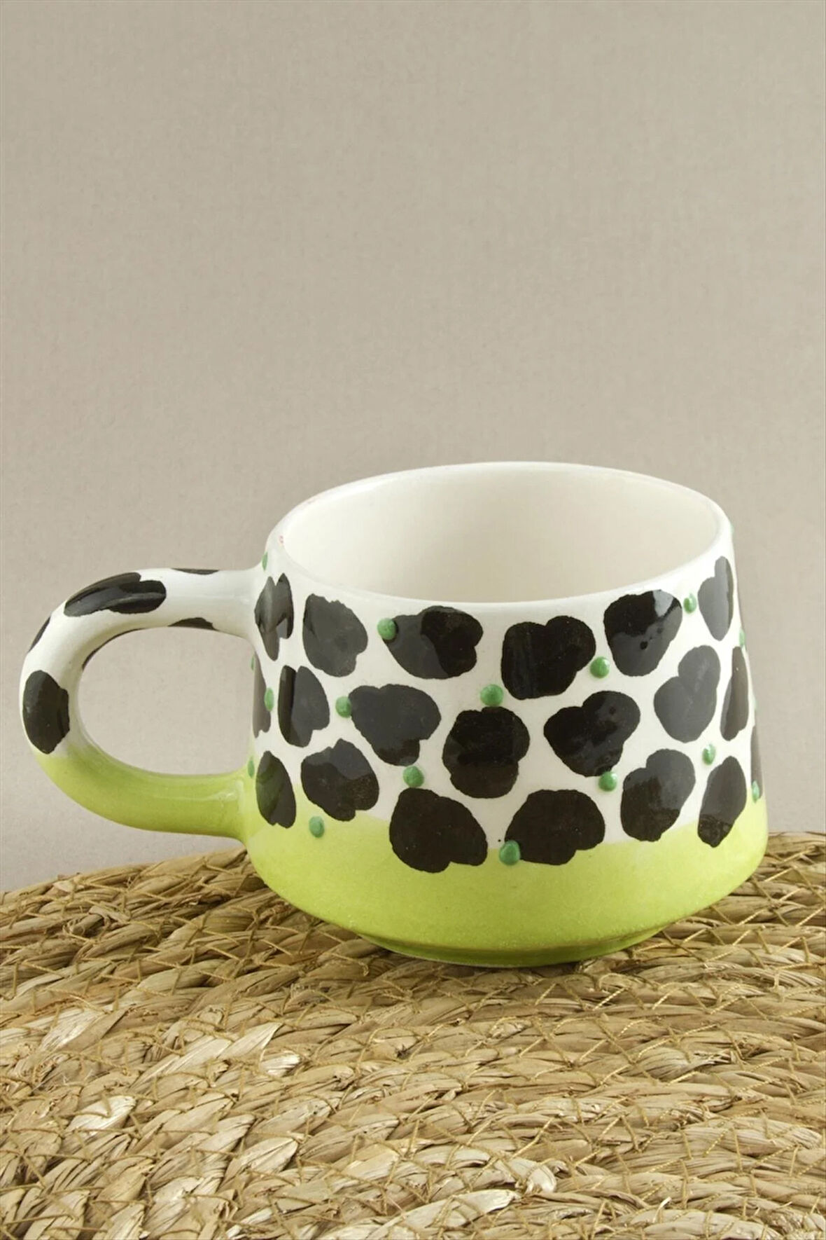 Leopar Desenli Seramik Kupa