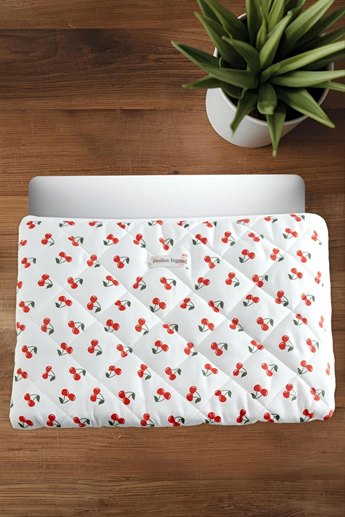 Kiraz Desenli Labtop Bilgisayar Çantası 15*16 inç