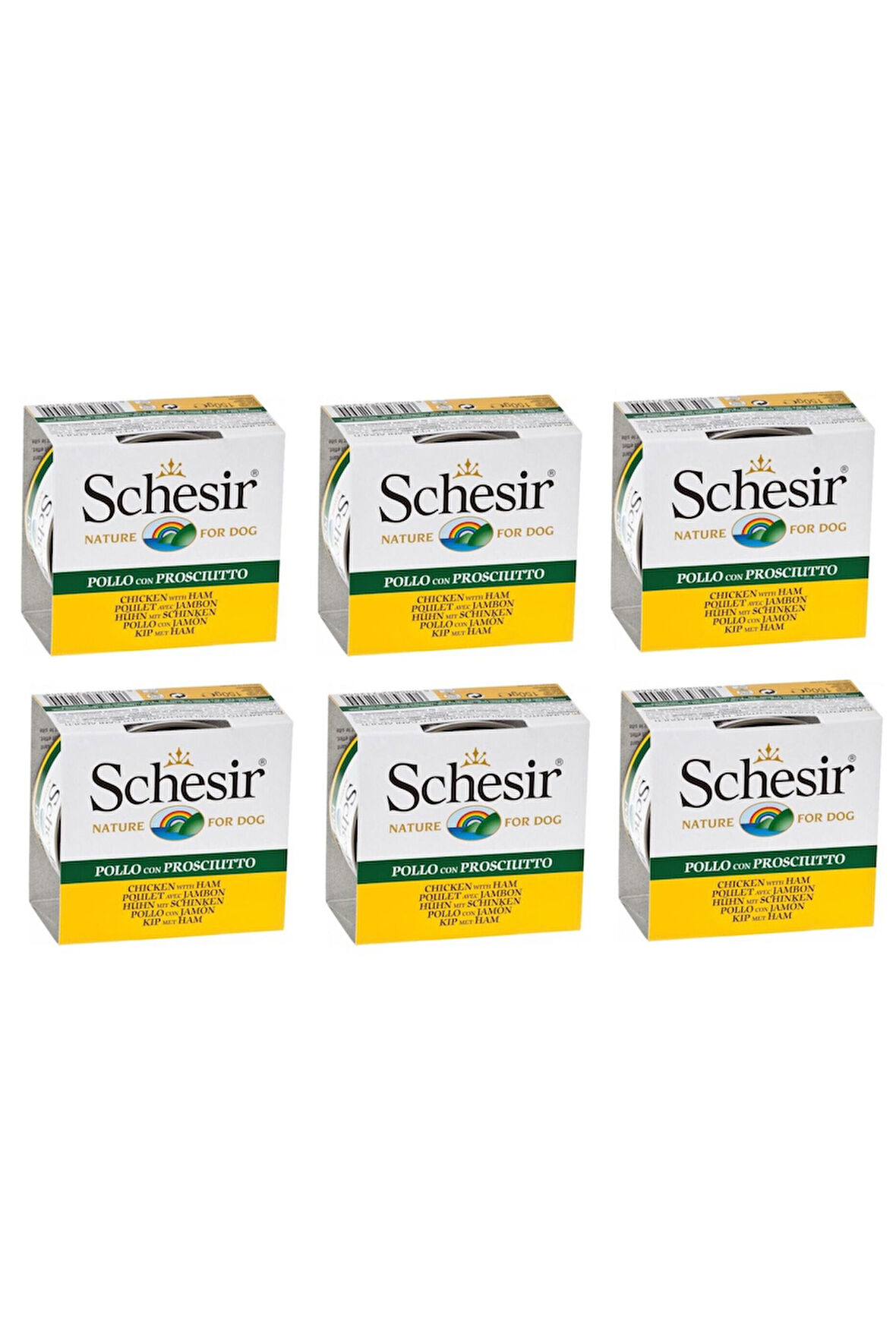 Schesir Domuzlu ve Tavuklu Köpek Konservesi 150 Gr. X 6 Adet