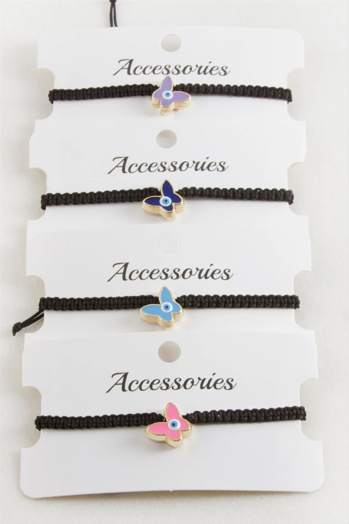 Kelebek Makrome Örgülü Bileklik